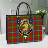 Clan Forrester Tartan Crest Leather Bag TO46 Clan Forrester Tartan Today