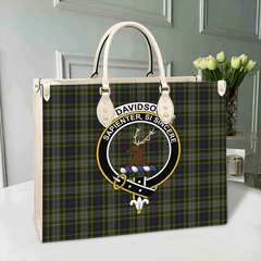 Clan Davidson Tulloch Dress Tartan Crest Leather Bag FL13 Clan Davidson Tartan Today