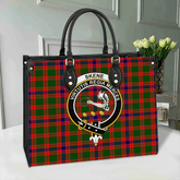 Clan Skene Modern Tartan Crest Leather Bag BL40 Clan Skene Tartan Today