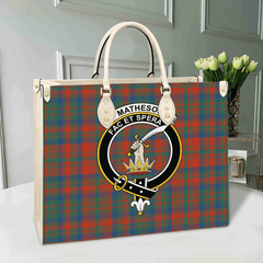 Clan Matheson Ancient Tartan Crest Leather Bag AI72 Clan Matheson Tartan Today