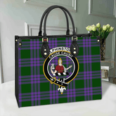 Clan Elphinstone Tartan Crest Leather Bag AI53 Clan Elphinstone Tartan Today