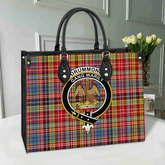 Clan Drummond Of Strathallan Tartan Crest Leather Bag MQ28 Clan Hall Tartan Today
