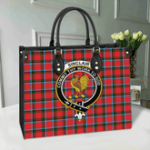 Clan Sinclair Modern Tartan Crest Leather Bag DM52 Clan Sinclair Tartan Today