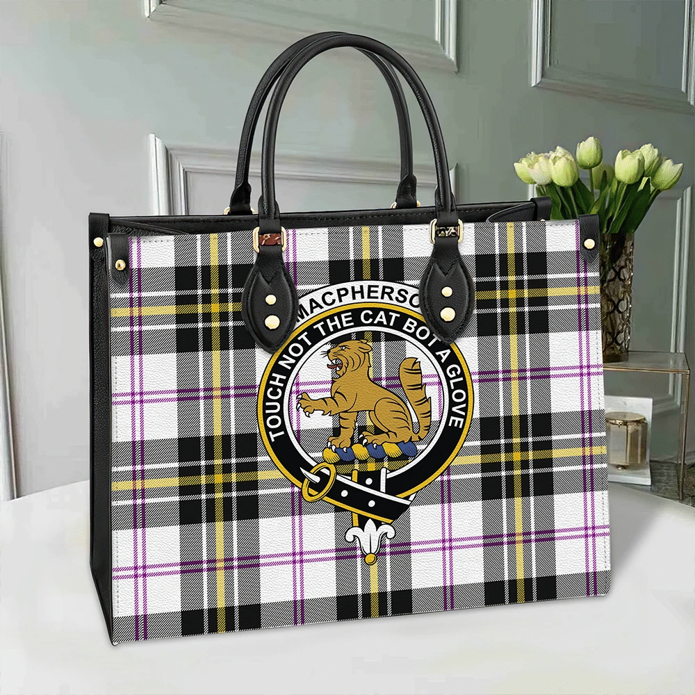 Clan MacPherson Dress Modern Tartan Crest Leather Bag VT13 Clan MacPherson Tartan Today