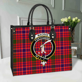 Clan MacRae Modern Tartan Crest Leather Bag JY42 Clan MacRae Tartan Today