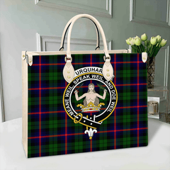 Clan Urquhart Modern Tartan Crest Leather Bag MG41 Clan Urquhart Tartan Today