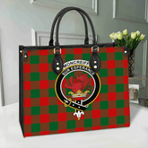 Clan Moncrieffe Tartan Crest Leather Bag ZB98 Clan Moncreiffe Tartan Today