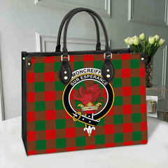 Clan Moncrieffe Tartan Crest Leather Bag ZB98 Clan Moncreiffe Tartan Today