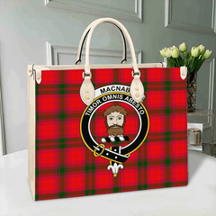 Clan MacNab Modern Tartan Crest Leather Bag QI74 Clan MacNab Tartan Today