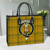 Clan Houston Tartan Crest Leather Bag MV24 Clan Houston Tartan Today