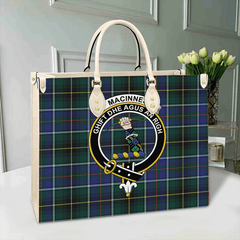 Clan MacInnes Modern Tartan Crest Leather Bag EL41 Clan MacInnes Tartan Today