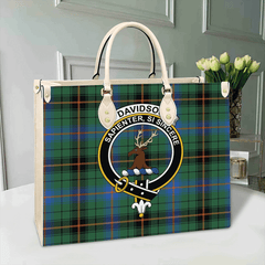 Clan Davidson Ancient Tartan Crest Leather Bag WQ93 Clan Davidson Tartan Today