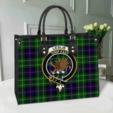 Clan Leslie Hunting Ancient Tartan Crest Leather Bag LR34 Clan Leslie Tartan Today