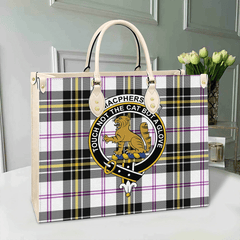 Clan MacPherson Dress Modern Tartan Crest Leather Bag VT13 Clan MacPherson Tartan Today