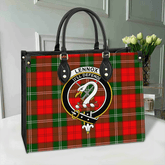 Clan Lennox Modern Tartan Crest Leather Bag MT24 Clan Lennox Tartan Today