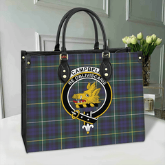 Clan Clan Campbell Argyll Modern Tartan Crest Leather Bag UM44 Clan Campbell Tartan Today
