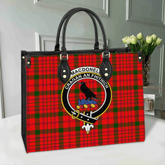 Clan MacDonnell Of Keppoch Modern Tartan Crest Leather Bag WK41 Clan MacDonnell of Keppoch Tartan Today