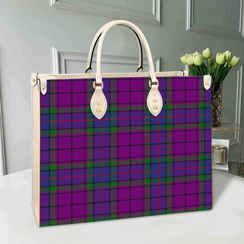 Clan Wardlaw Modern Tartan Leather Bag XA39 Clan Wardlaw Tartan Today