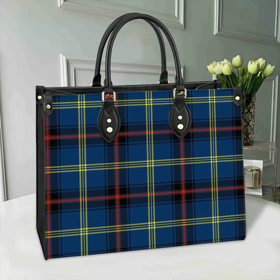 Clan Grewar Tartan Leather Bag