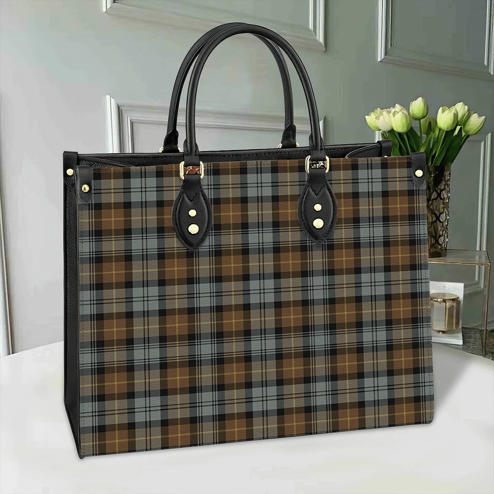 Clan Gordon Old Weathered Tartan Leather Bag VC85 Clan Gordon Tartan Today