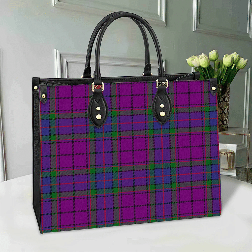 Clan Wardlaw Modern Tartan Leather Bag XA39 Clan Wardlaw Tartan Today