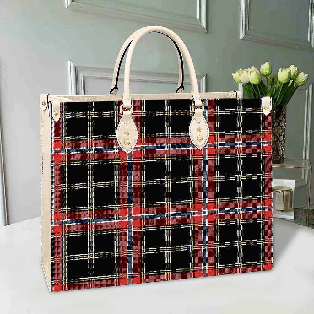 Clan Norwegian Night Tartan Leather Bag YW72 Clan Norwegian Tartan Today