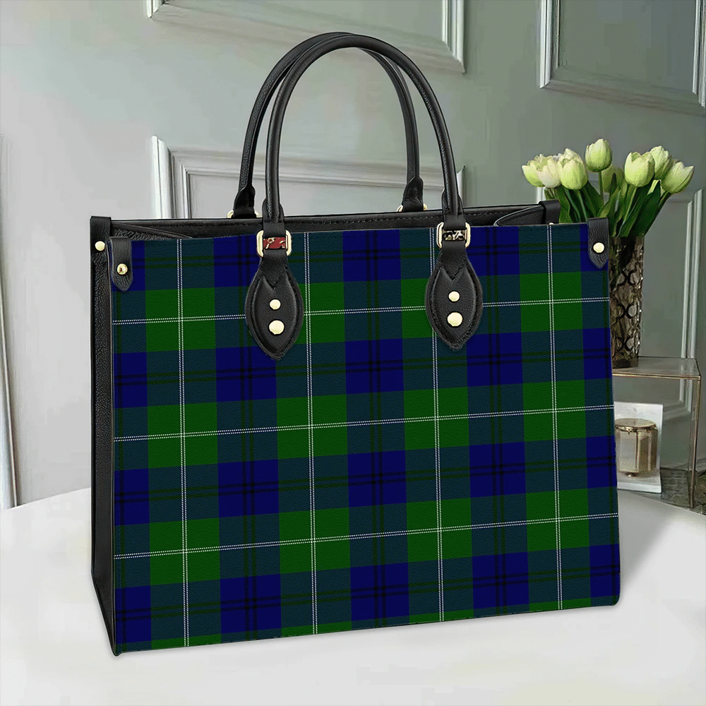 Clan Oliphant Modern Tartan Leather Bag TX34 Clan Oliphant Tartan Today