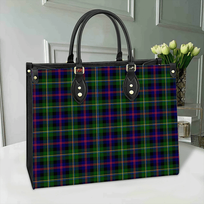 Clan Malcolm Modern Tartan Leather Bag