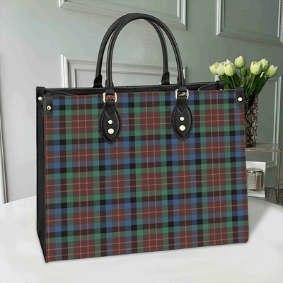 Clan MacDuff Hunting Ancient Tartan Leather Bag