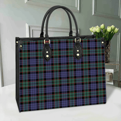 Clan Fletcher Modern Tartan Leather Bag NU76 Clan Fletcher Tartan Today