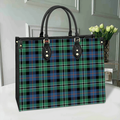 Clan Rose Hunting Ancient Tartan Leather Bag