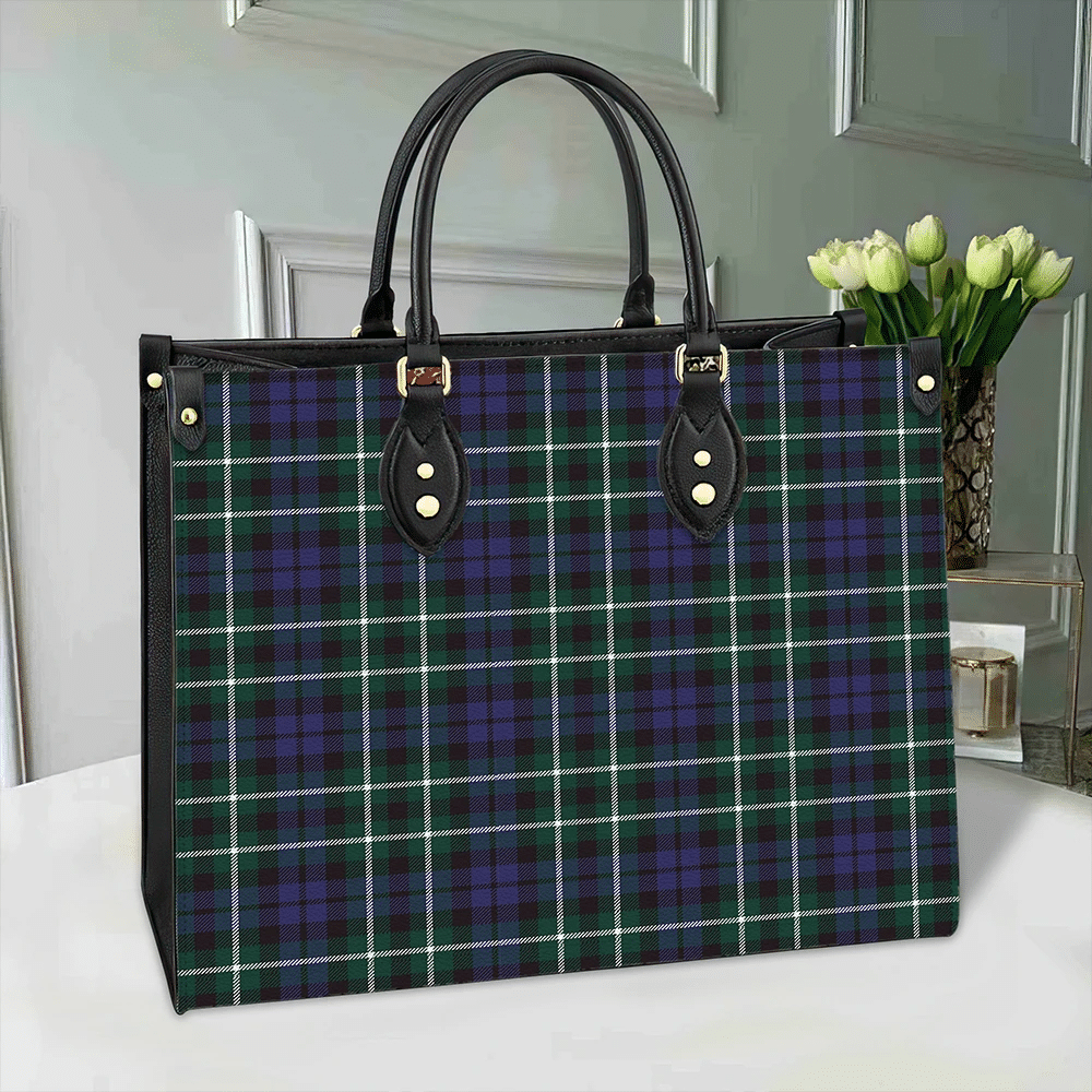 Clan Graham Of Montrose Modern Tartan Leather Bag IR35 Clan Rose Tartan Today