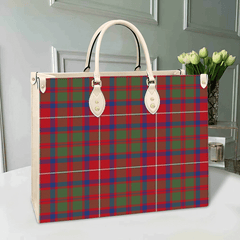Clan Shaw Red Modern Tartan Leather Bag VS43 Clan Shaw Tartan Today