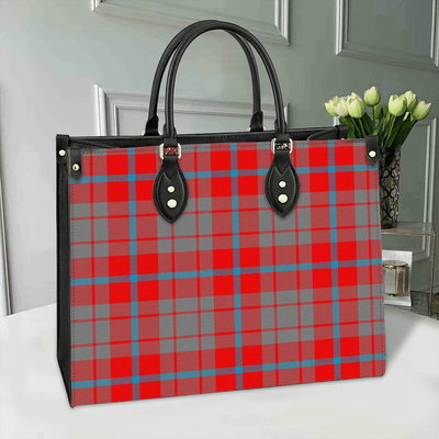 Clan Moubray Tartan Leather Bag