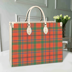Clan Munro Ancient Tartan Leather Bag EP86 Clan Munro Tartan Today