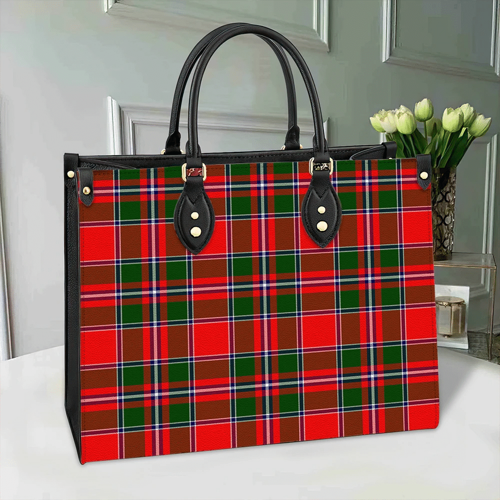 Clan Spens Modern Tartan Leather Bag NX38 Clan Spens Tartan Today