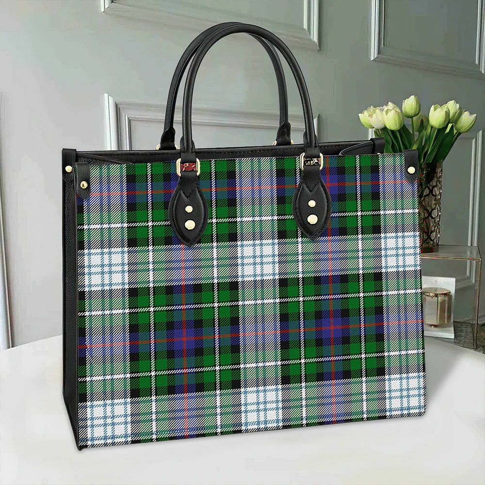 Clan MacKenzie Dress Modern Tartan Leather Bag WK40 Clan Borthwick Clan MacKenzie