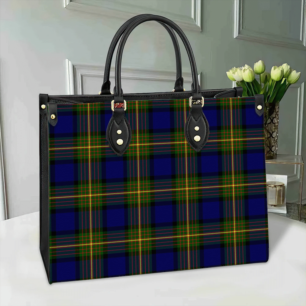 Clan More (Muir) Tartan Leather Bag ZO34 Clan Muir_More Tartan Today