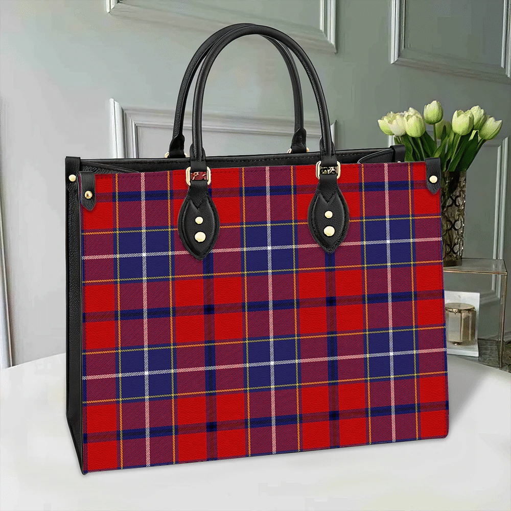Clan Wishart Dress Tartan Leather Bag YX62 Clan Wishart Tartan Today