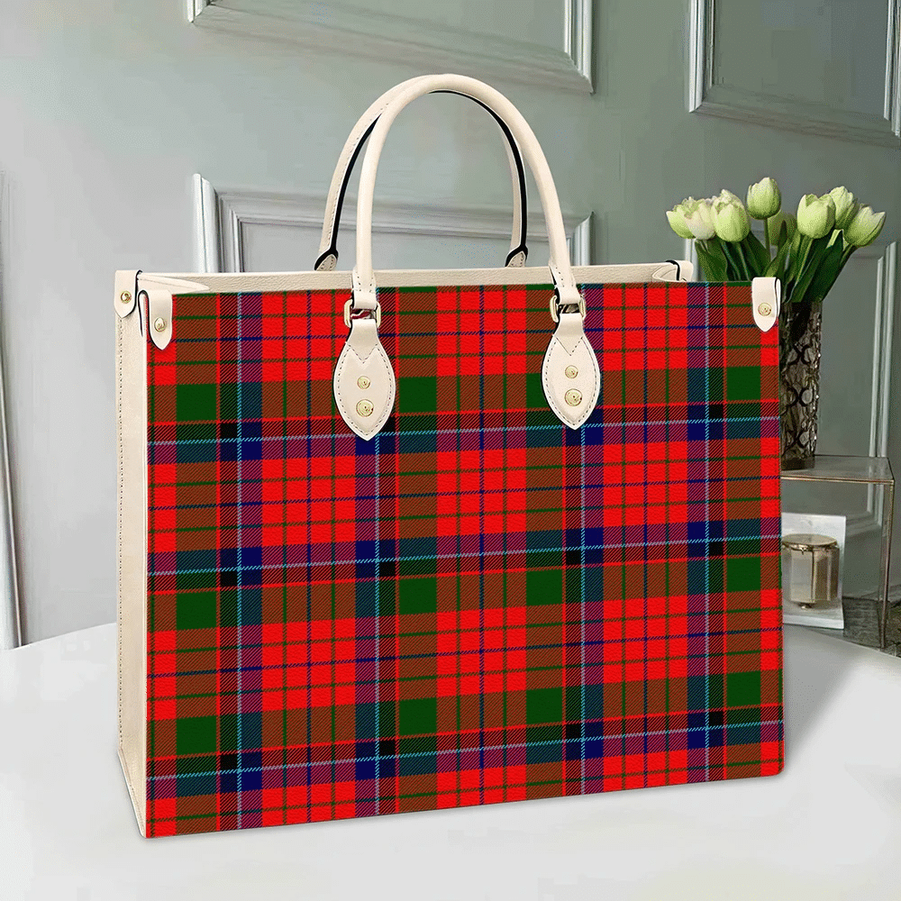 Clan Nicolson Modern Tartan Leather Bag QO12 Clan Nicolson Tartan Today
