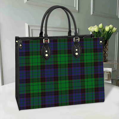 Clan Stewart Old Modern Tartan Leather Bag