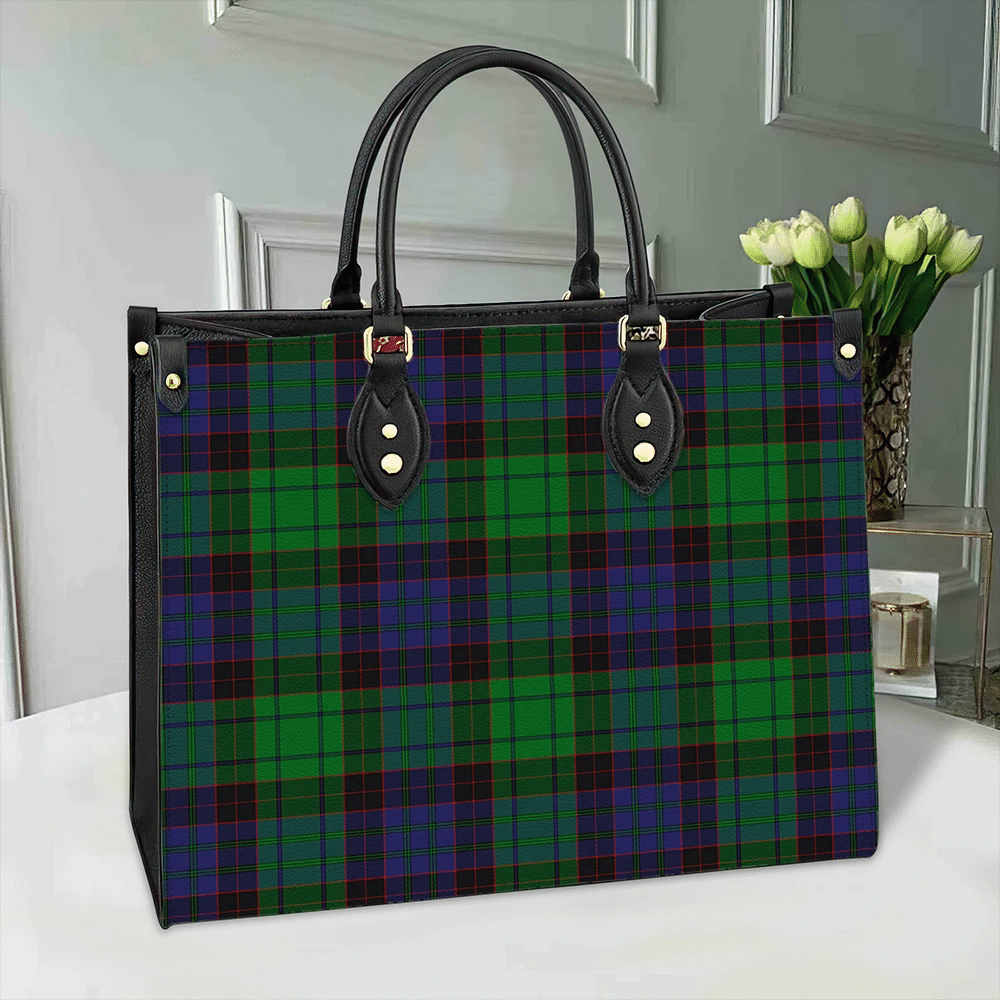 Clan Stewart Old Modern Tartan Leather Bag ZY20 Clan Stewart Tartan Today