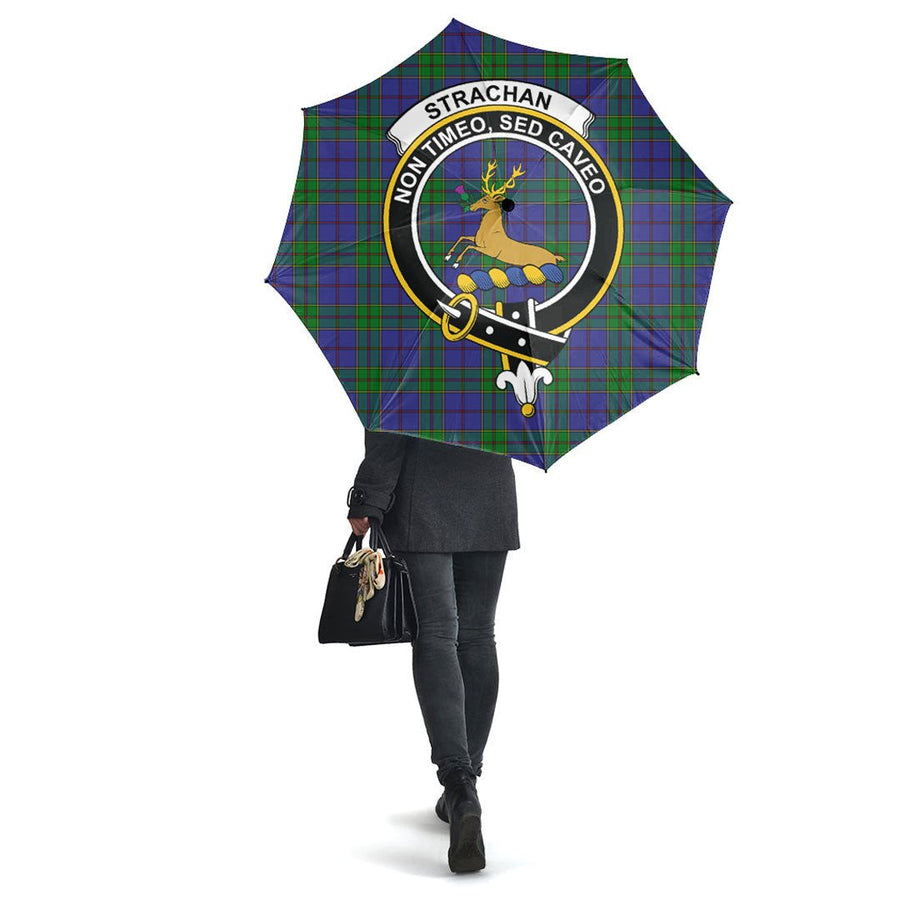 Clan Strachan Tartan Crest Umbrella