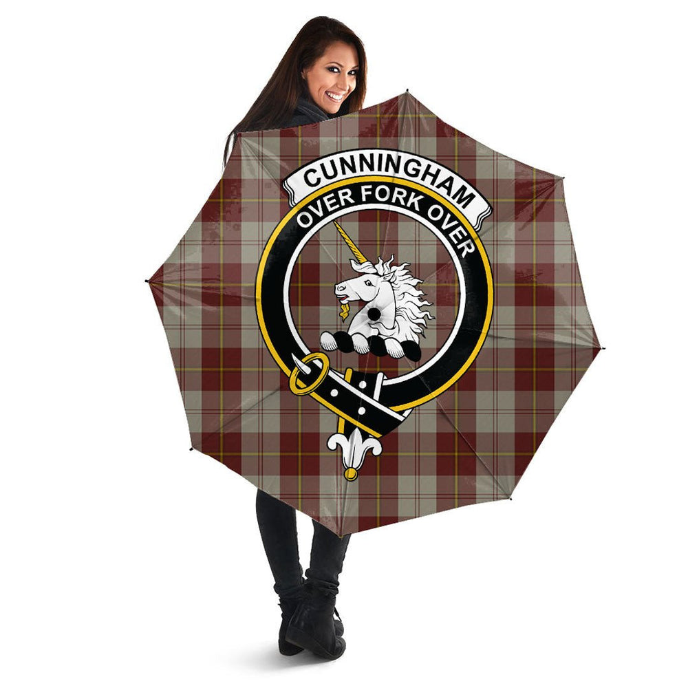 Clan Cunningham Burgundy Dancers Tartan Crest Umbrella DK12 Clan Cunningham Tartan Today
