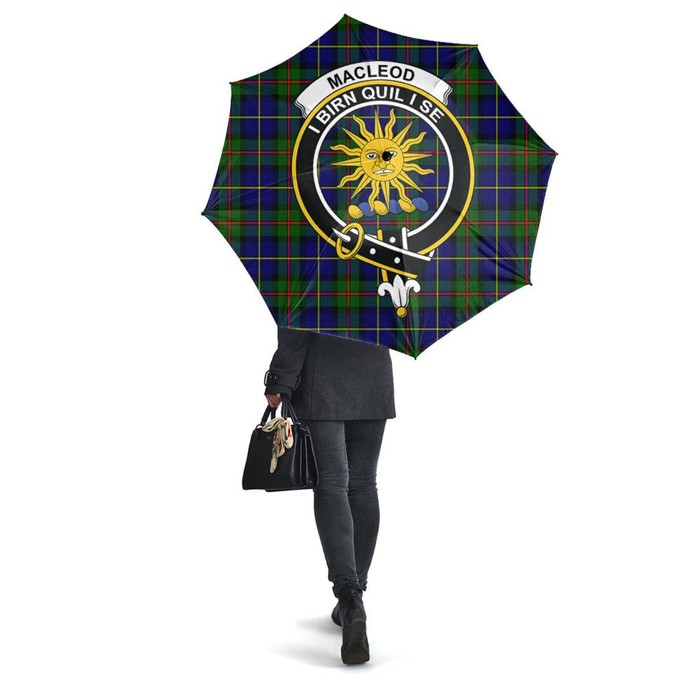 Clan MacLeod of Harris Modern Tartan Crest Umbrella PD58 Clan Hall Tartan Today