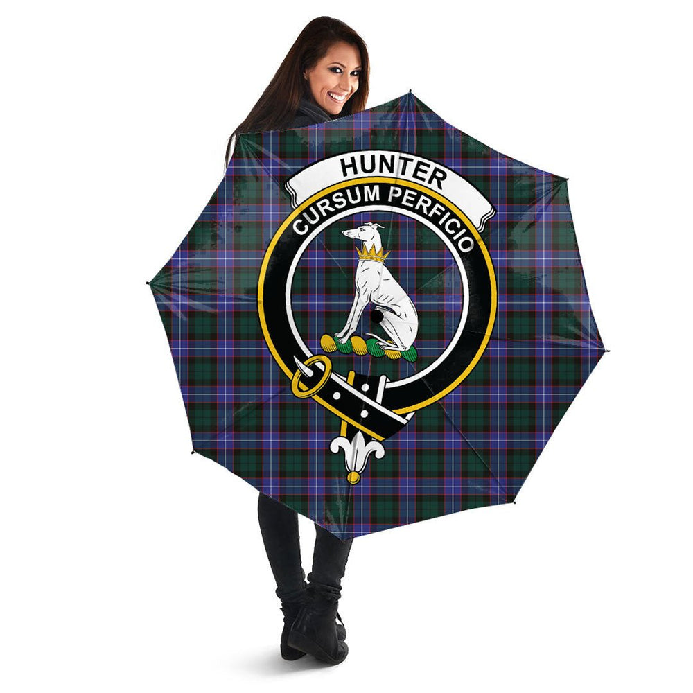 Clan Hunter Modern Tartan Crest Umbrella FE69 Clan Hunter Tartan Today