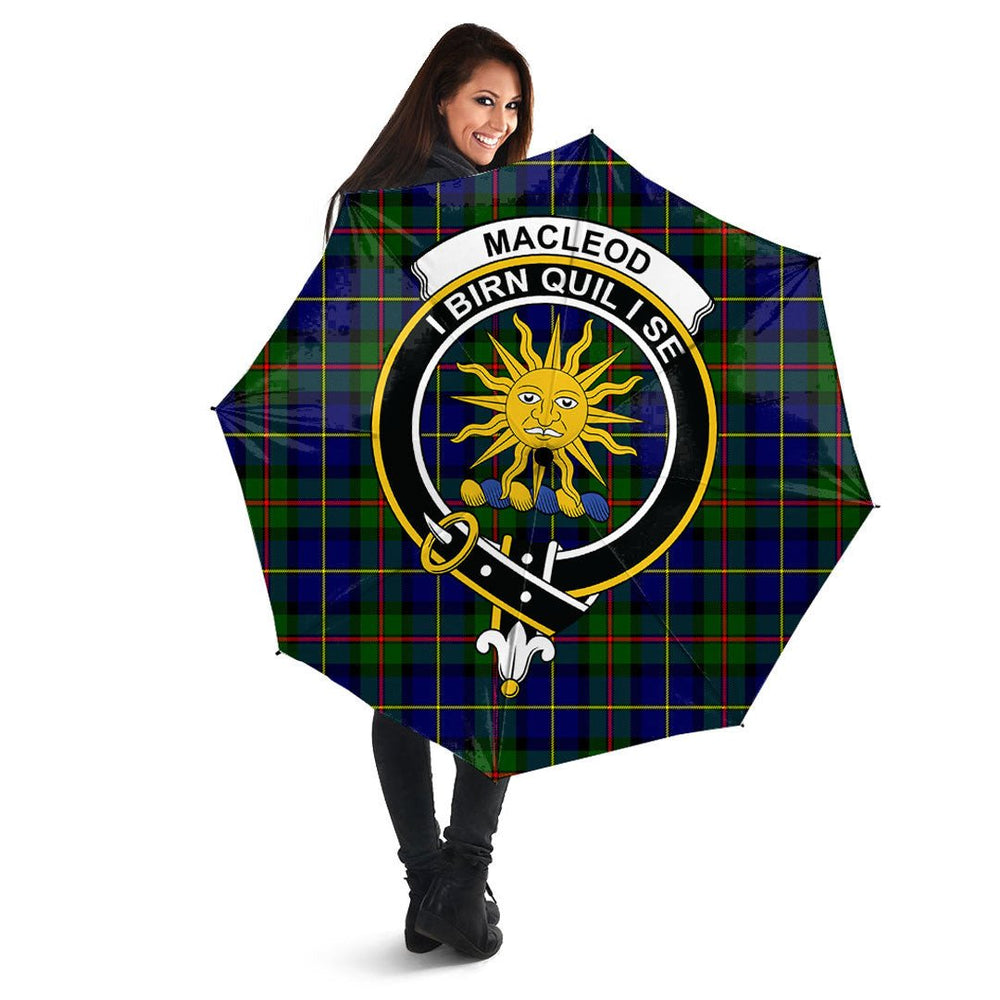 Clan MacLeod of Harris Modern Tartan Crest Umbrella PD58 Clan Hall Tartan Today