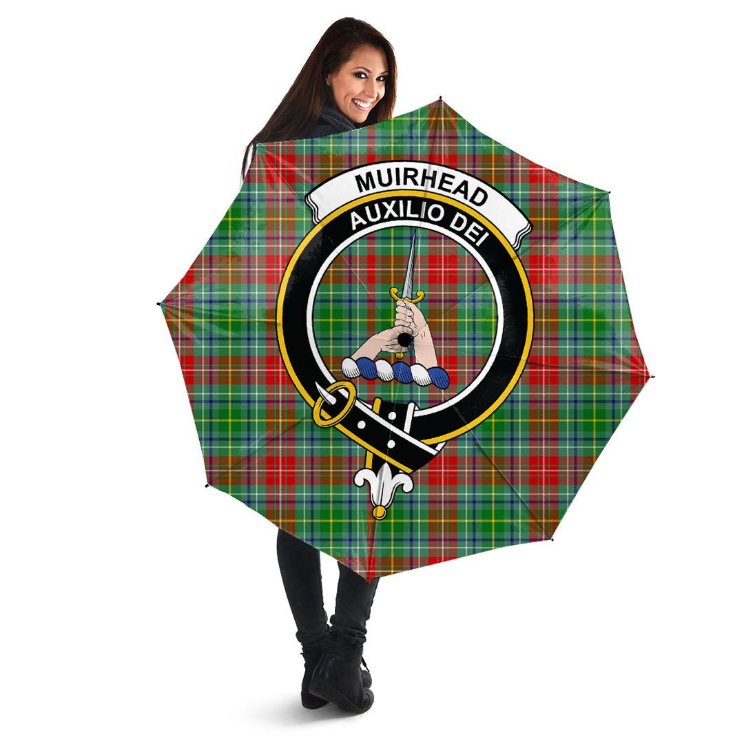 Clan Muirhead Tartan Crest Umbrella VL88 Clan Muir_More Tartan Today