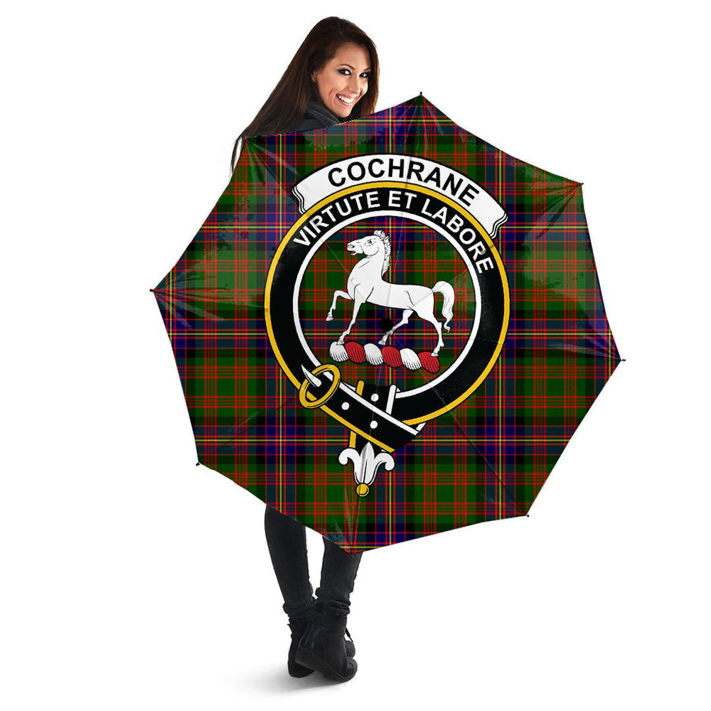 Clan Cochrane Modern Tartan Crest Umbrella KR29 Clan Cochrane Tartan Today