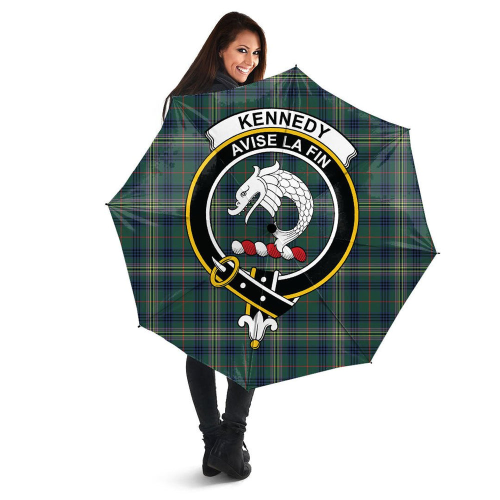 Clan Kennedy Modern Tartan Crest Umbrella BV97 Clan Kennedy Tartan Today